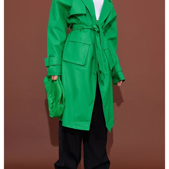 Brand New!!! PLT Faux leather trench. US 12 - Picture 3 of 7